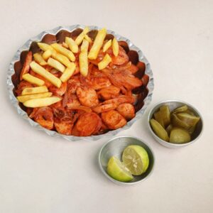 خوراک بندری با سیب زمینی